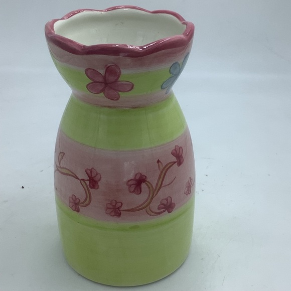 I Godinger & Co. Chartreuse  and Pink Vase - Picture 4 of 8